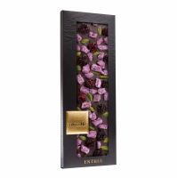 Горький шоколад ChocoMe MG139, Фисташки Бронте, йогурт с голубикой, ежевика, 110г.