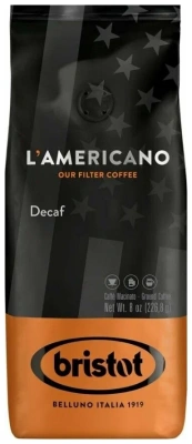 Кофе молотый Bristot L'Americano Decaf, 226г
